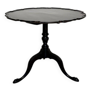 Table d'appoint vintage en trépied sculpté, années 1940