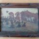 Landscape, oil on cardboard, late 19th century