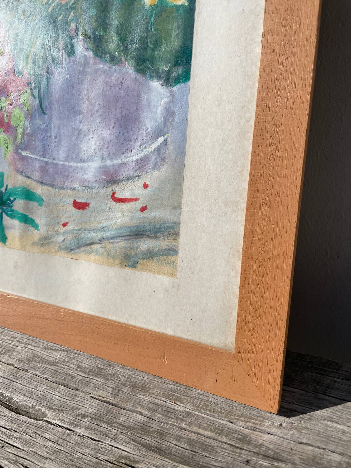 Painting bouquet of flowers painted in oil