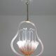 Charming Pink and Transparent Murano Glass Chandelier by Barovier e Toso, 1950s