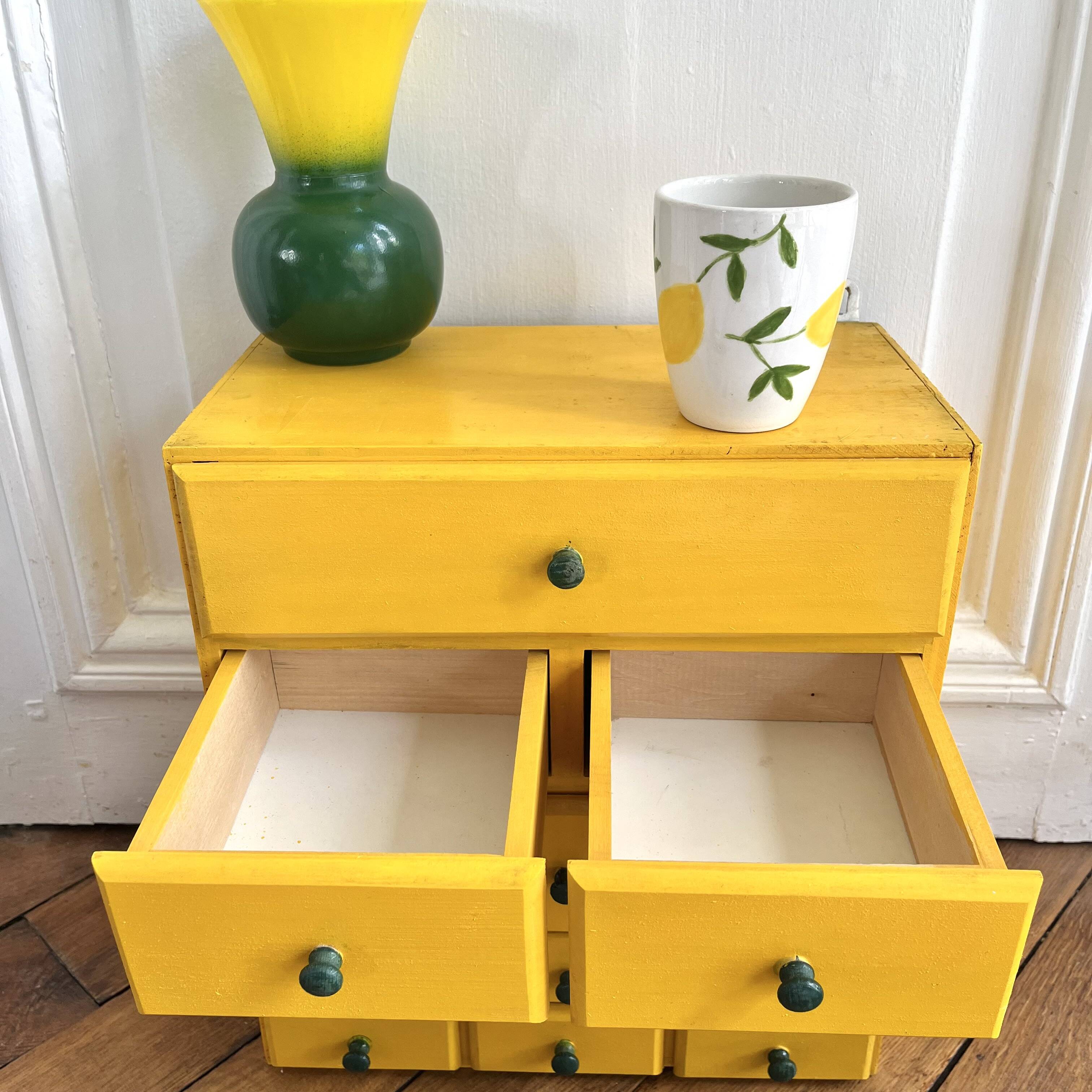 Casier étagère de rangement vintage à tiroirs