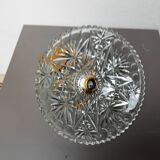 Vintage chiseled glass pendant light