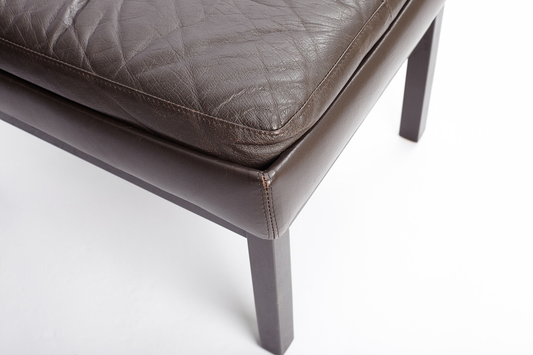 Mid-Century danish highback armchair with footrest