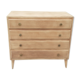 Dresser 4 drawers feet compass vintage raw wood
