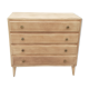 Commode 4 tiroirs pieds compas bois brut vintage