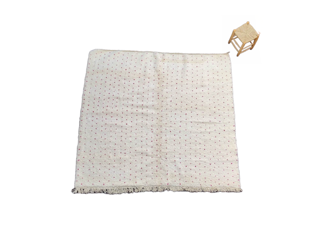 Berber carpet pink peas 250x230 cm