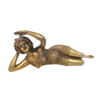 Art Deco bronze paper press 1930