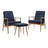 Paire de fauteuils FOX avec repose-pieds