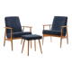 Paire de fauteuils FOX avec repose-pieds