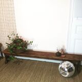 Solid oak school bench