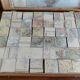 Old saussine geographical atlas in the form of a set of cubes around 1900