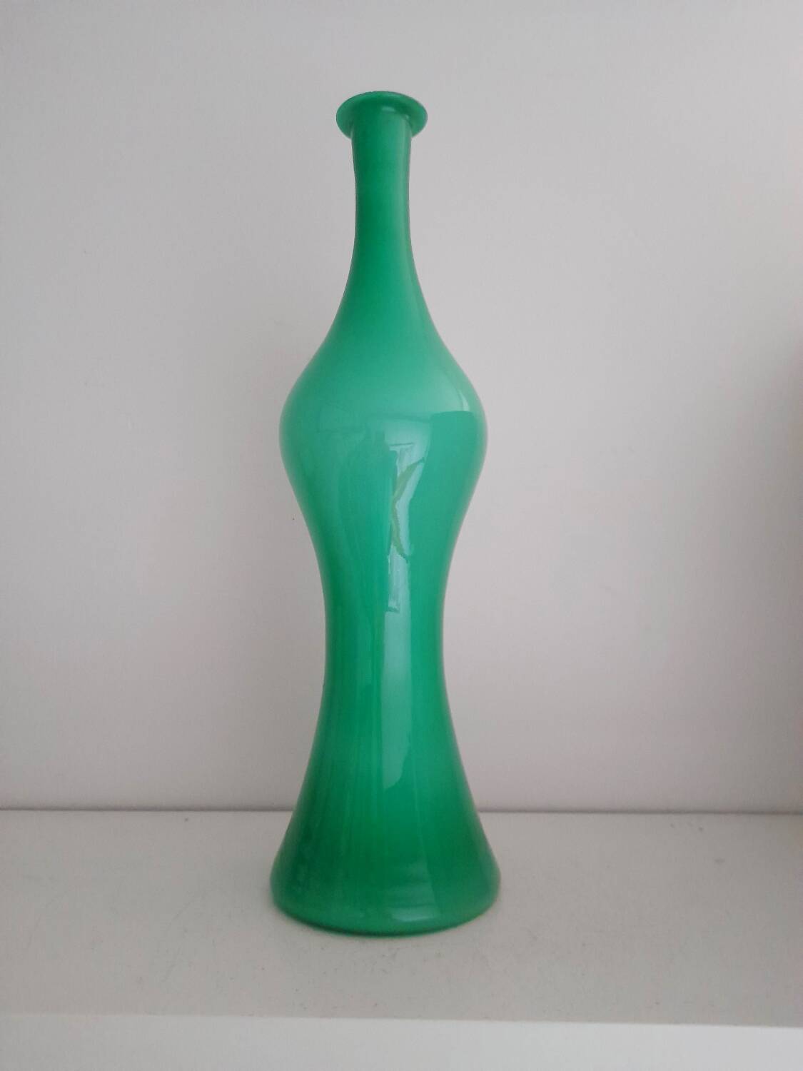 Italian Opaline Bottle Empoli XL