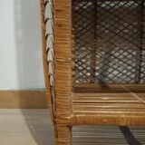 Round rattan shelf