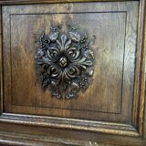 large antique solid wood wardrobe