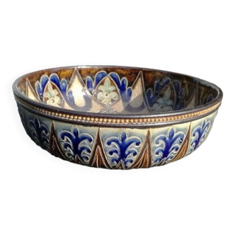 English Salad Bowl 19th Doulton Lambeth