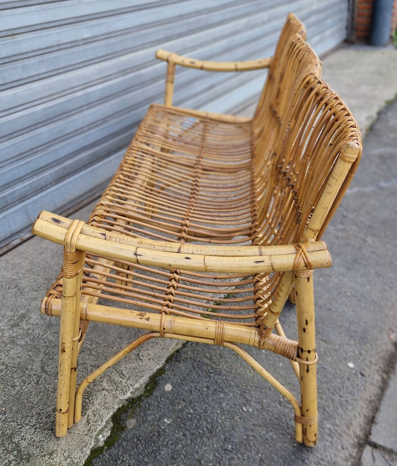 Rattan and bamboo sofa Dal Vera