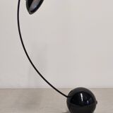 Black arc desk lamp, 70s-80s