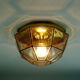 vintage 1960s 70s glashuette limburg CEILING LAMP bubble glass shade and brass