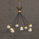 Italian brass chandelier with 8 light points