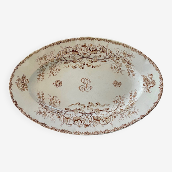 Oval dish Louis XVI Choisy-le -Roi 40cm