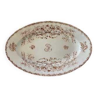 Oval dish Louis XVI Choisy-le -Roi 40cm