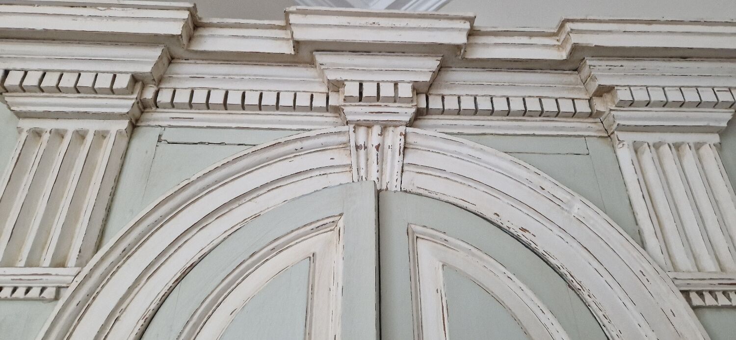 19th-century corner furniture, Louis XIV style.