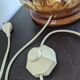 Vintage 70s ceramic floor lamp honey orange