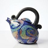 Terracotta teapot, US studio, 1950-1970 era, David Constantine White.