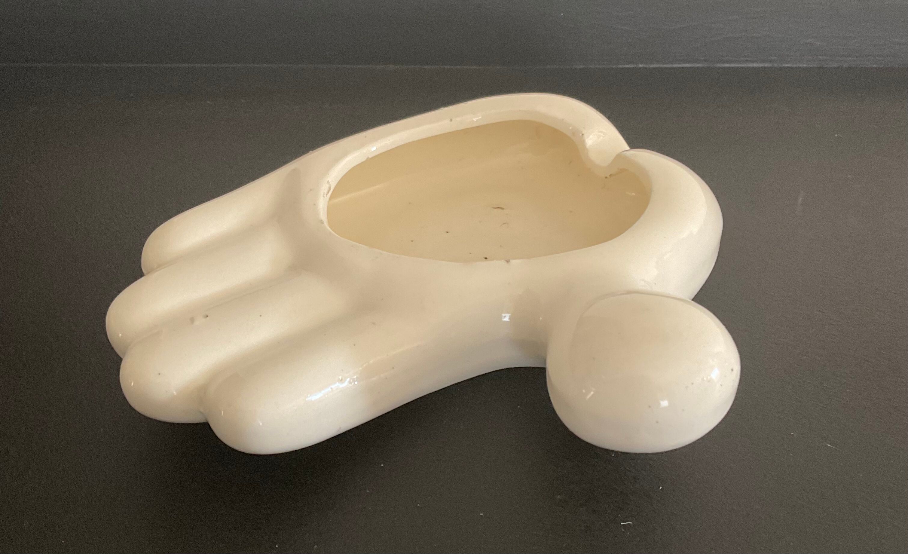 Ceramic hand trinket bowl 70s