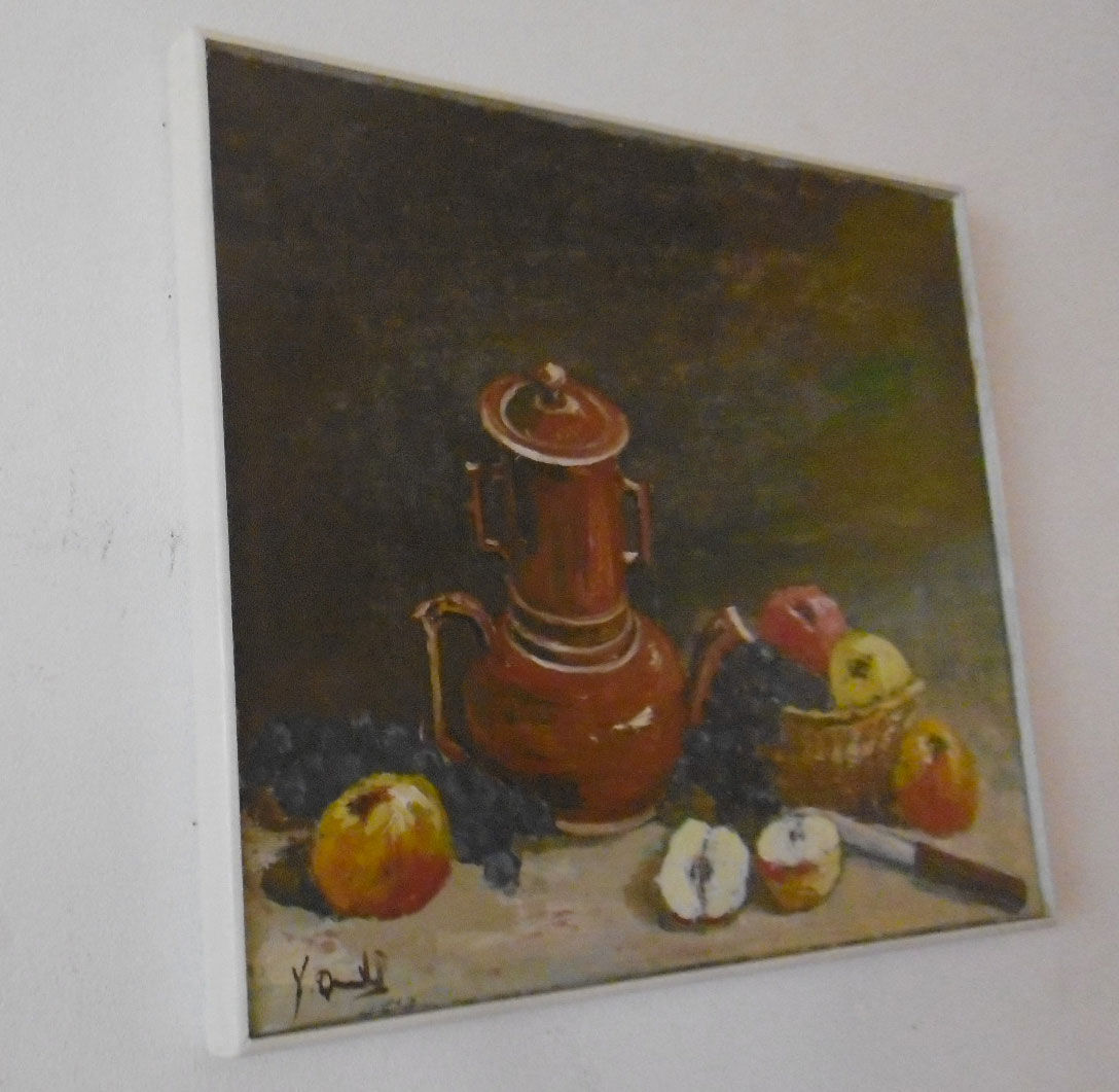 Still life - oil painting by y. quentel - debut xxeme