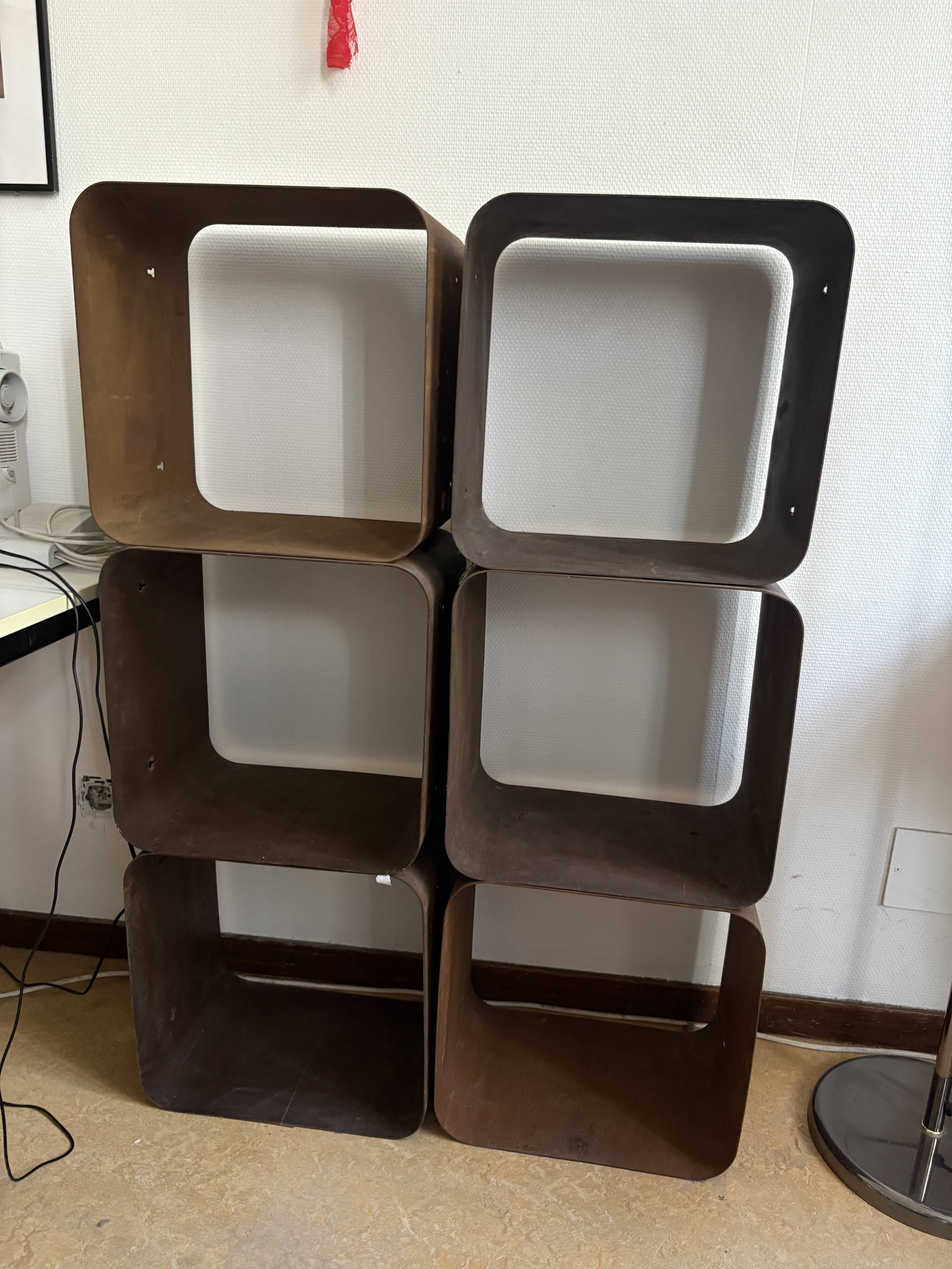 Set of 6 Corten Steel Cubes / Modules