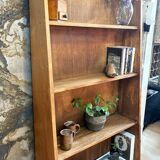 1950s raw wood bookcase