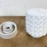 Vintage White Porcelain Wall Light, 1970s