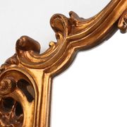 Wood-carved 20th century Louis XV style console mirror, France ca. 1970