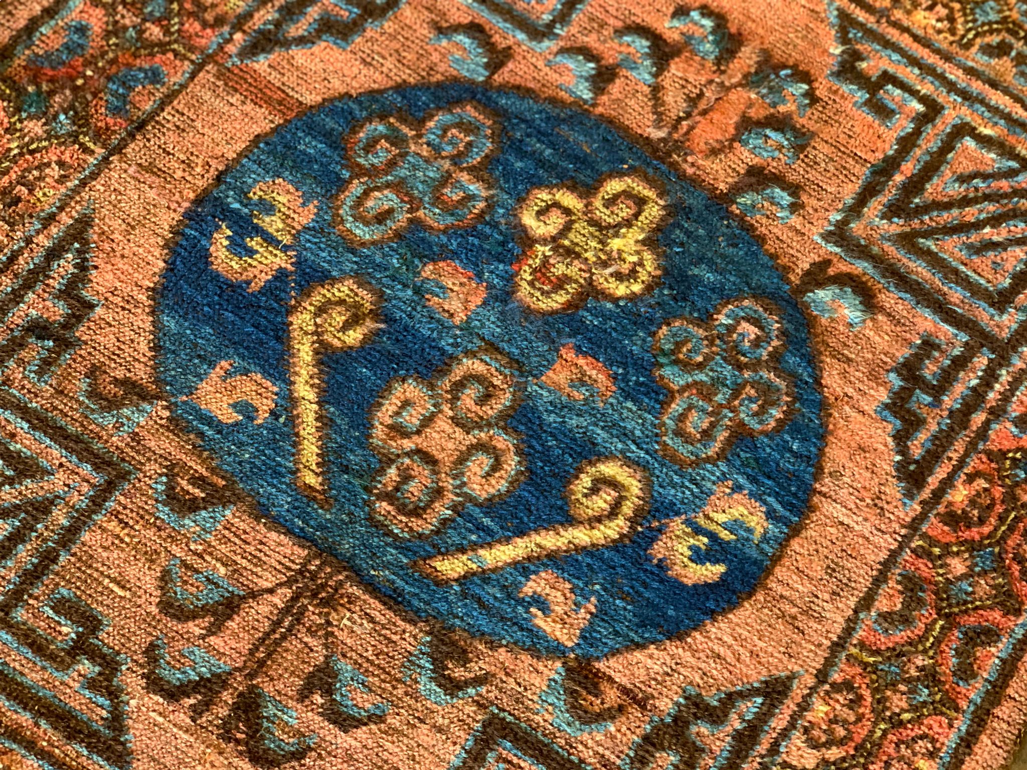 Handwoven Antique Persian Kohtan Rug 74x94cm