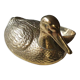 Void zoomorphic pocket in the shape of a mallard in solid brass - vintage model 70s