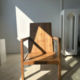 Armchair in natural wood (teak) minimalist design