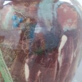 Large glazed mixed terracotta vase