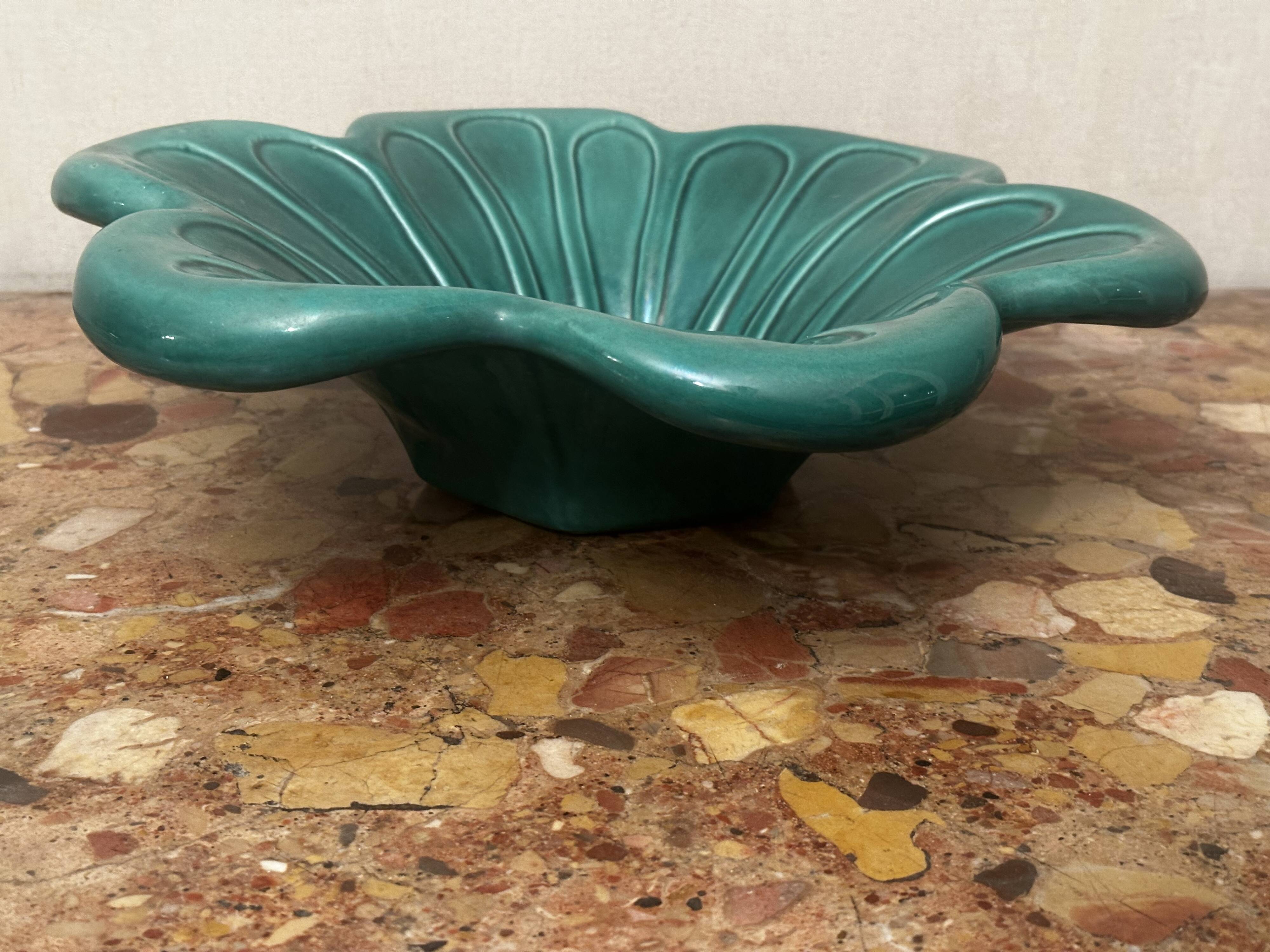 CAB Art Ceramics of Bordeaux - Large green art-deco centerpiece