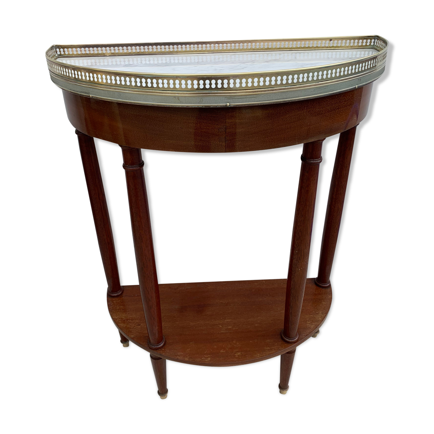 Console half moon wooden and marble louis XVI style