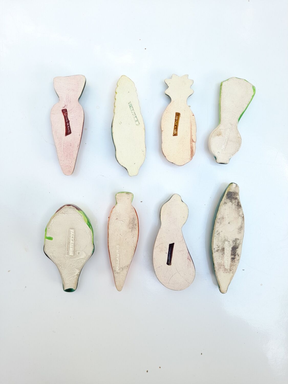 Set of 8 covered rests vegetables Vallauris