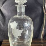 Antique cut crystal carafe signed Bayel 92