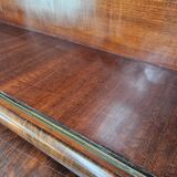 1930s Art Decò display cabinet in walnut and walnut root