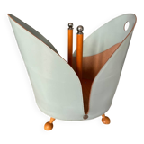 Vintage leather magazine holder