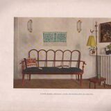 Ensemble de banc de salle à manger et de fauteuil, Vienne-Budapest, vers 1930.