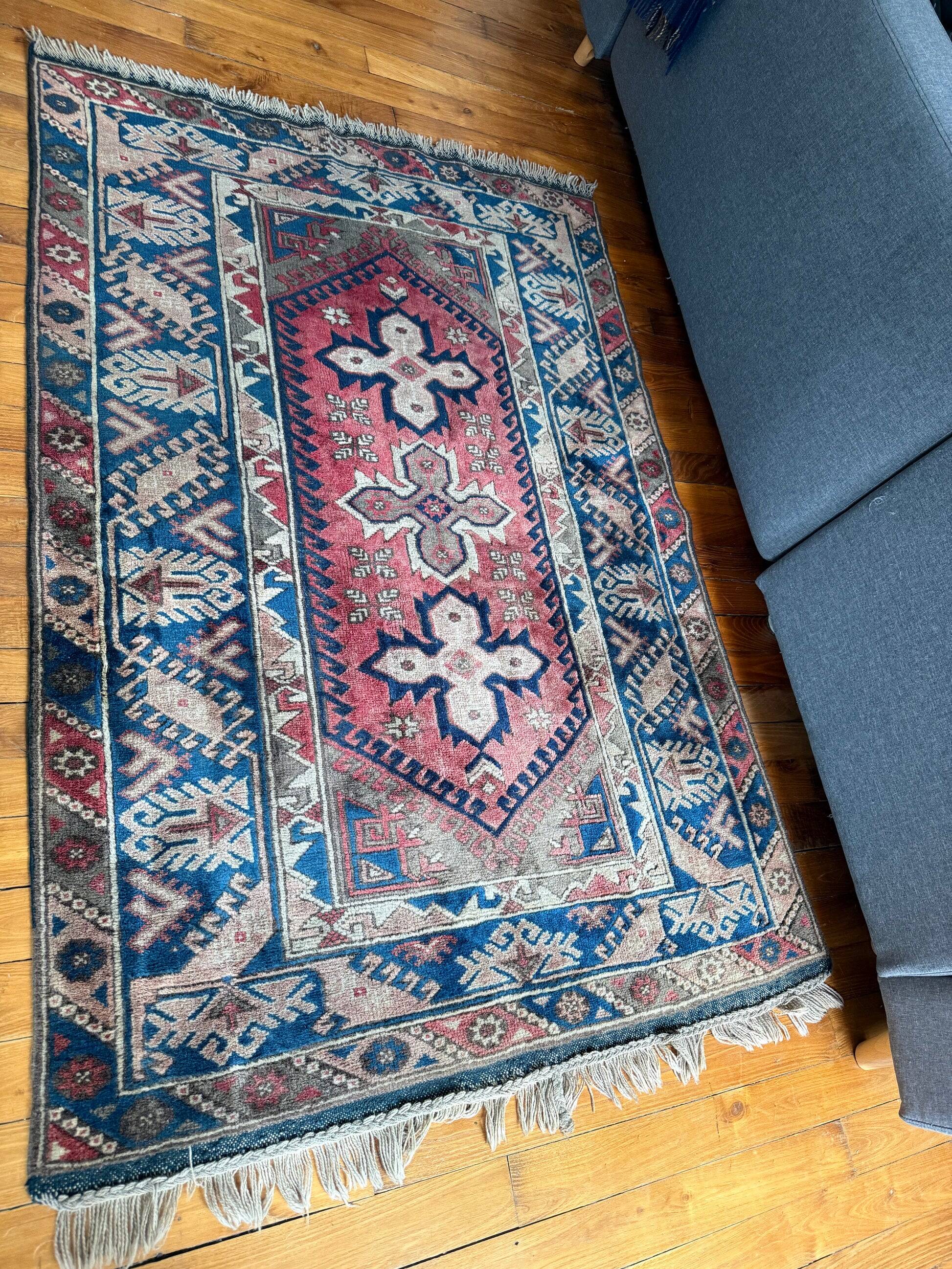 Handwoven wool Turkish carpet Nidge Kars