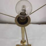 Empire Table/Desk Lamp, Antique Column, Neo-Classical, Gilded Bronze