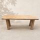 Old solid wood bench – brutalist / wabi-sabi spirit