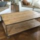 Table basse bois et fer 2 plateaux