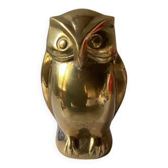 Brass owl book end